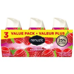 Renuzit Gel Air Freshener - Raspberry - 7oz/3pk: Non-Toxic Household Scent Eliminator, Solid Jar, Disposable