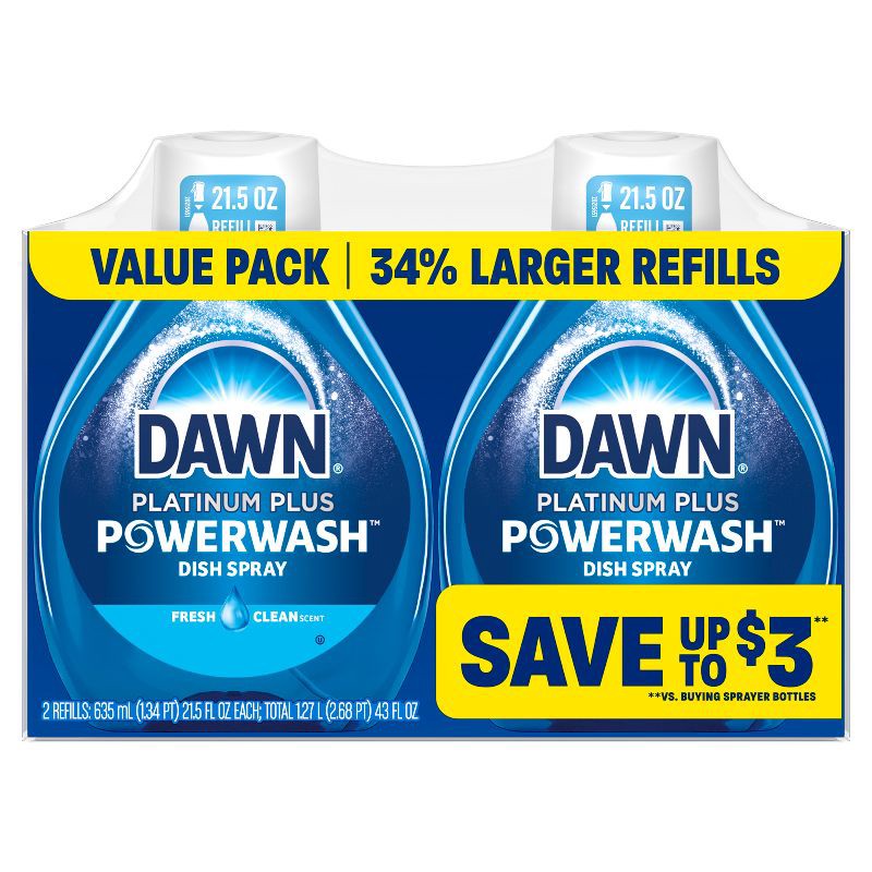 slide 13 of 14, Dawn Fresh Platinum Powerwash Dish Spray Refill - 2ct, 2 ct
