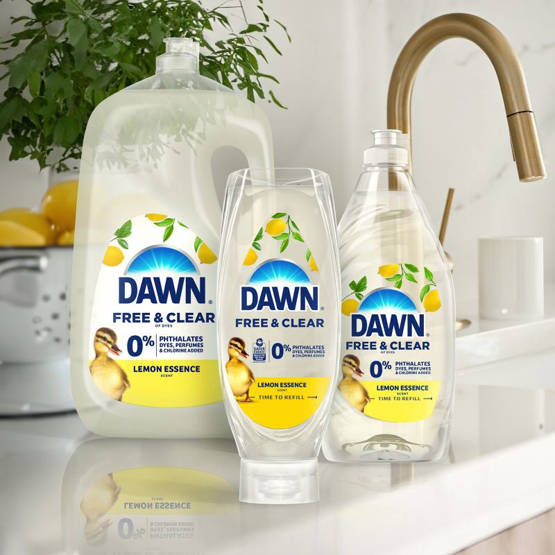 slide 8 of 10, Dawn Lemon Essence Free & Clear Ez Squeeze Dishwashing Liquid - 24.3 fl oz, 24.3 fl oz