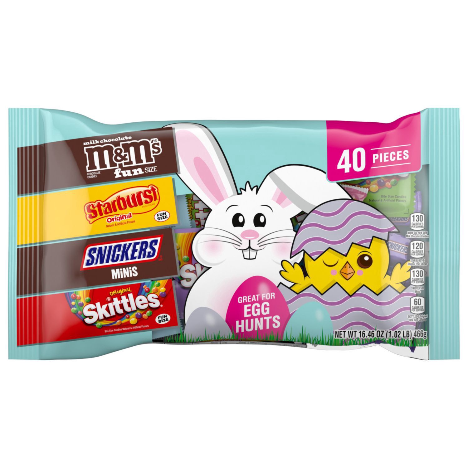 slide 1 of 1, M&M's M&Ms, Starburst, Snickers, And Skittles, Assorted Easter Candy, 16.46 Oz, 16.46 oz