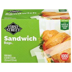 First Street Sandwich Bags With Fold And Close Top