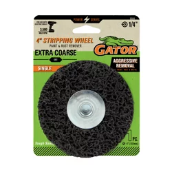 Rustoleum Gator 4-Inch Drill-Mount Coarse Paint & Rust Single Stripping Wheel - 9004