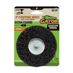 Rustoleum Gator 4-Inch Drill-Mount Coarse Paint & Rust Single Stripping Wheel - 9004