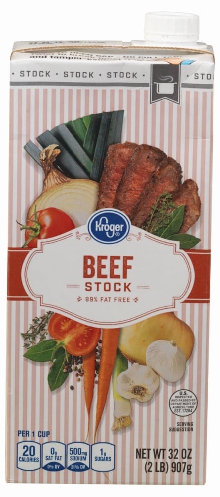 slide 1 of 1, Kroger Beef Flavored Stock, 32 fl oz