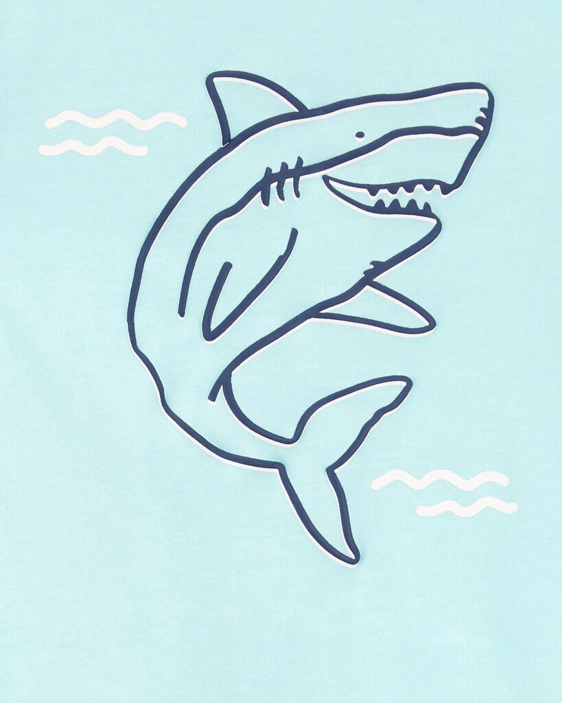 slide 2 of 2, Carter's Toddler 2-Piece Shark Outfit Set Blue 3T, 1 ct