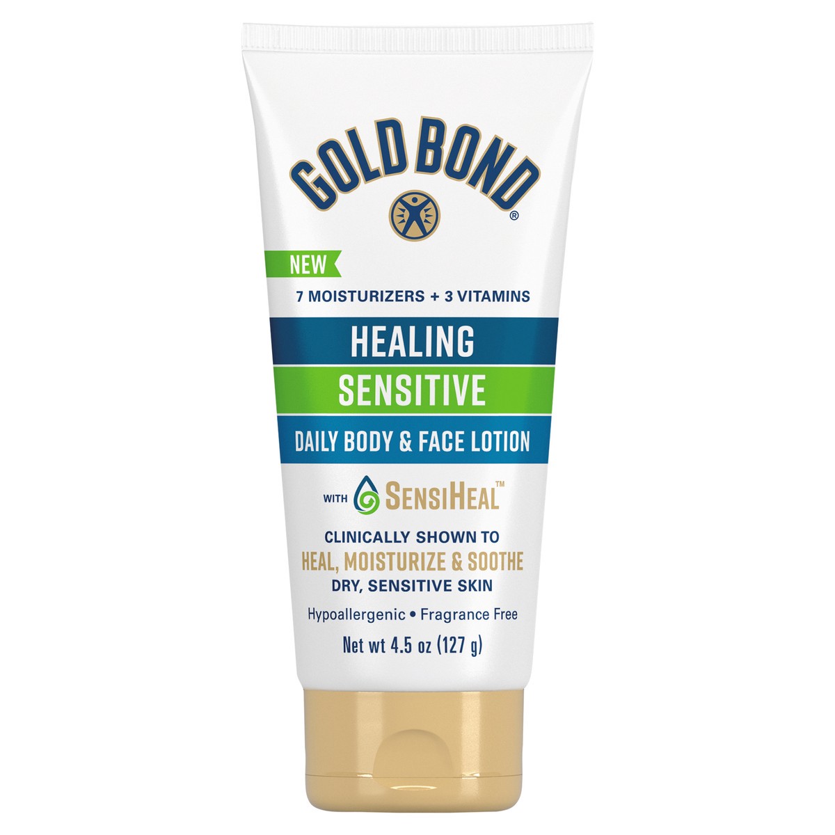 slide 7 of 8, Gold Bond Healing Sensitive Daily Body & Face Lotion, 4.5 oz, 4.5 oz