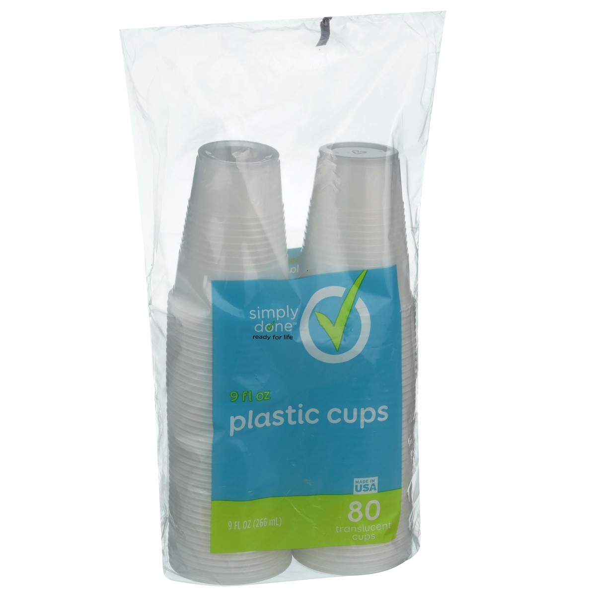 slide 8 of 8, Simply Done Plastic Cups, Translucent, 9 fl oz