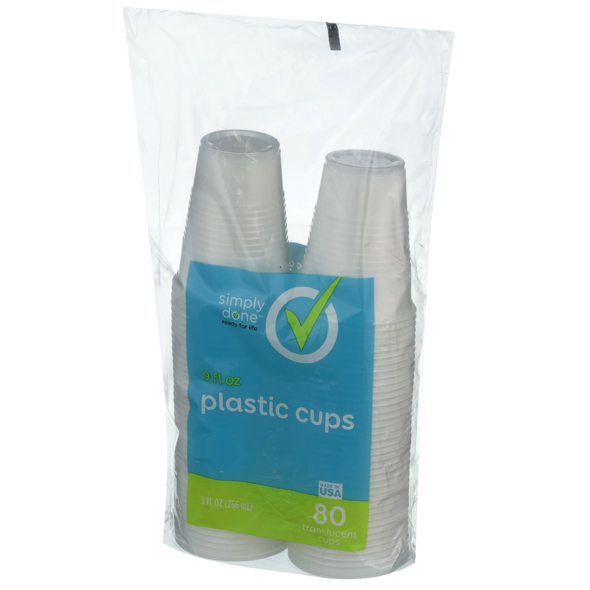 slide 6 of 8, Simply Done Plastic Cups, Translucent, 9 fl oz