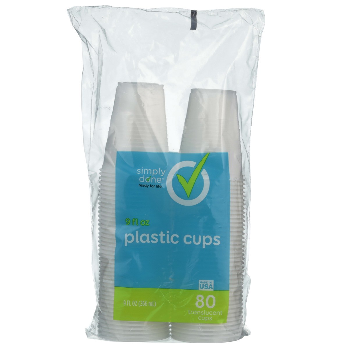 slide 4 of 8, Simply Done Plastic Cups, Translucent, 9 fl oz