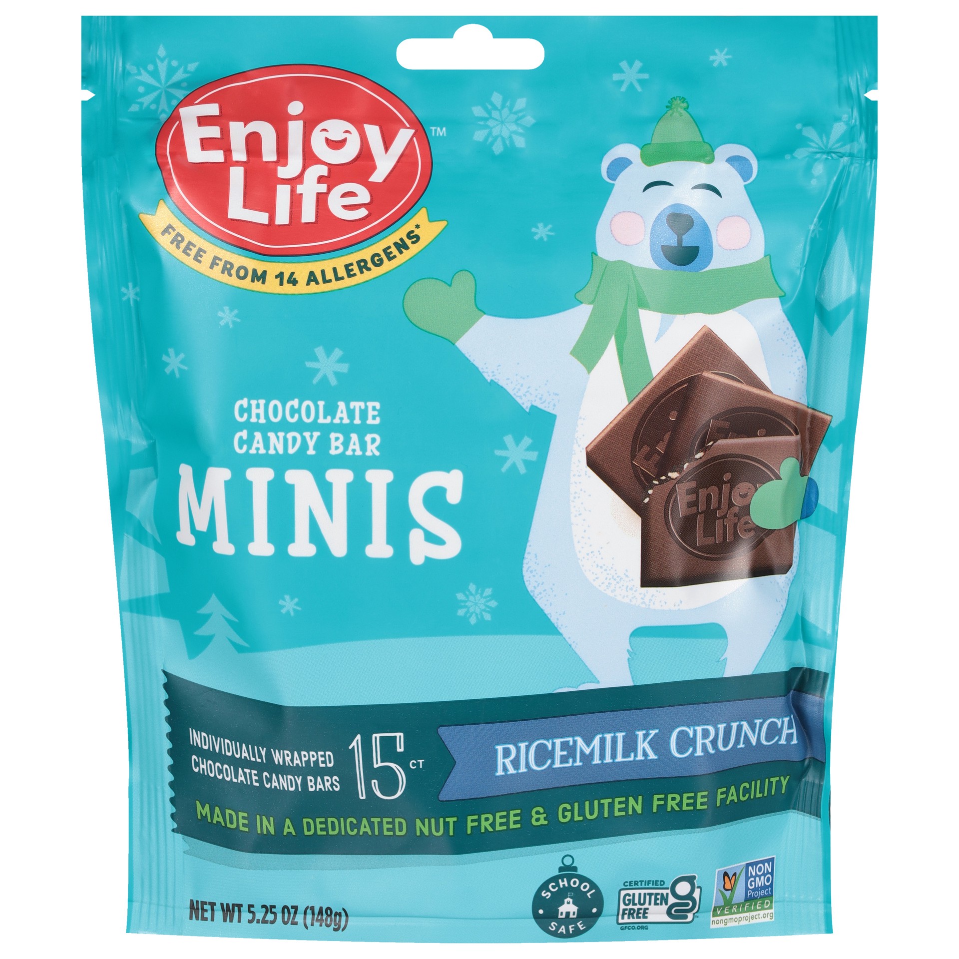 slide 1 of 7, Enjoy Life Ricemilk Crunch Chocolate Candy Bar Minis, 1 ct