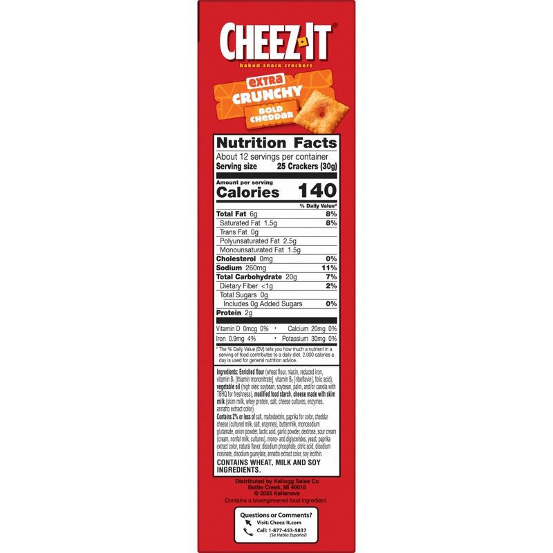 slide 2 of 9, Cheez-It Extra Crunchy Bold Cheddar Baked Crackers - 12.4oz, 12.4 oz