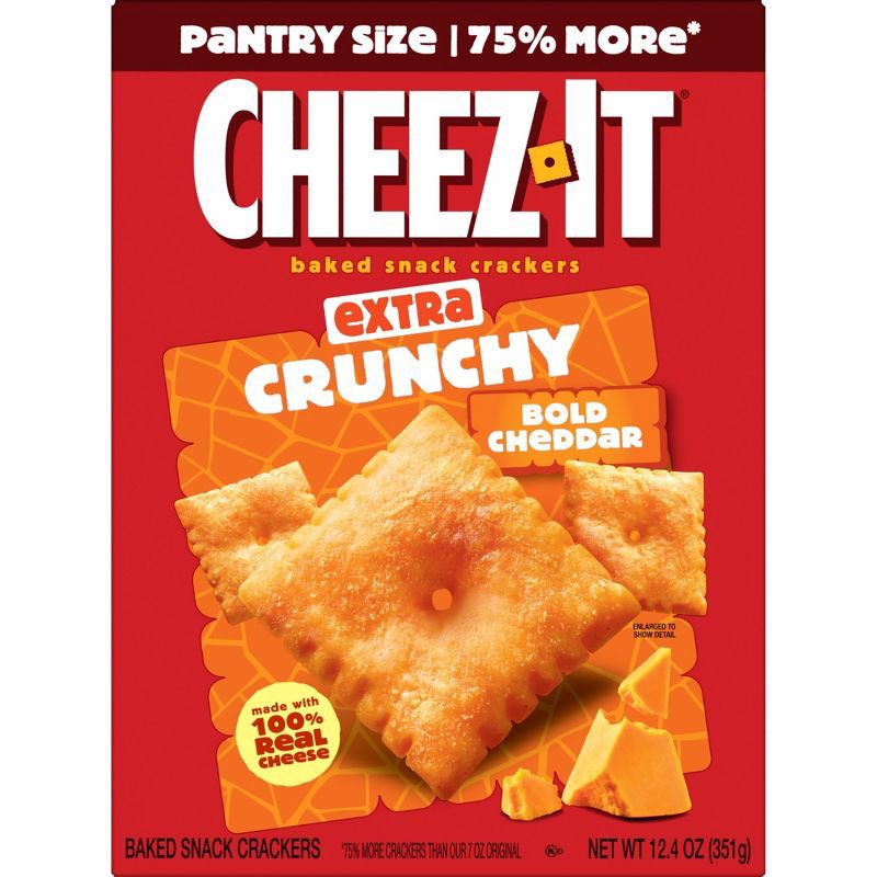 slide 8 of 9, Cheez-It Extra Crunchy Bold Cheddar Baked Crackers - 12.4oz, 12.4 oz