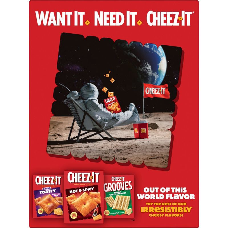 slide 9 of 9, Cheez-It Extra Crunchy Bold Cheddar Baked Crackers - 12.4oz, 12.4 oz