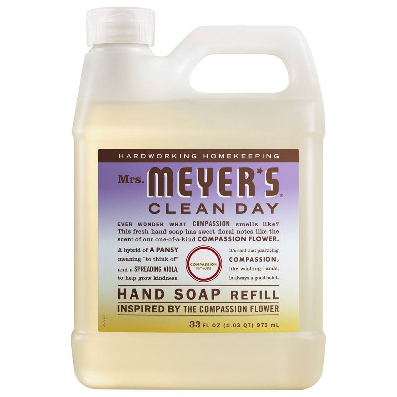 slide 1 of 9, Mrs. Meyer's Clean Day Compassion Flower Hand Soap Refill - 33 fl oz, 33 fl oz