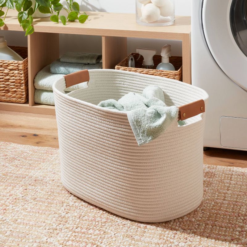 slide 2 of 3, Coiled Rope Laundry Basket - Brightroom™, 1 ct