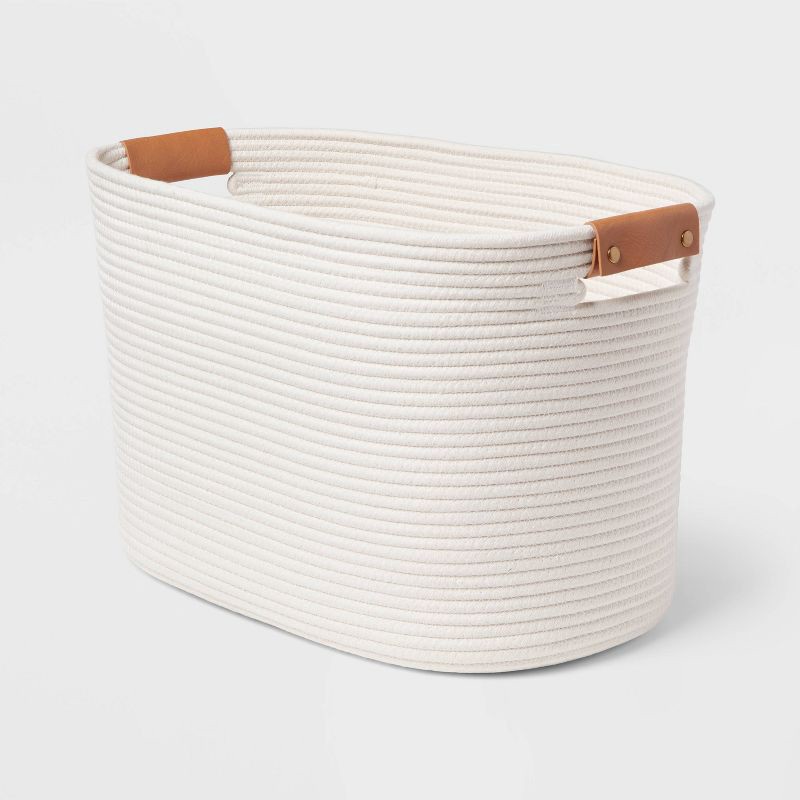 slide 1 of 3, Coiled Rope Laundry Basket - Brightroom™, 1 ct