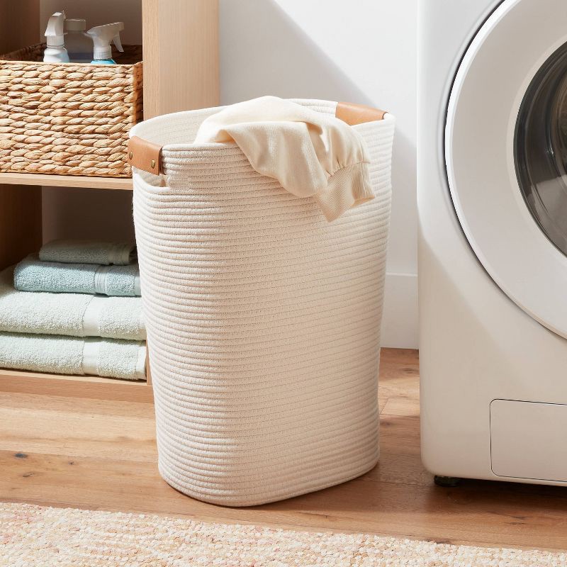 slide 2 of 3, Coiled Rope Laundry Hamper - Brightroom™, 1 ct