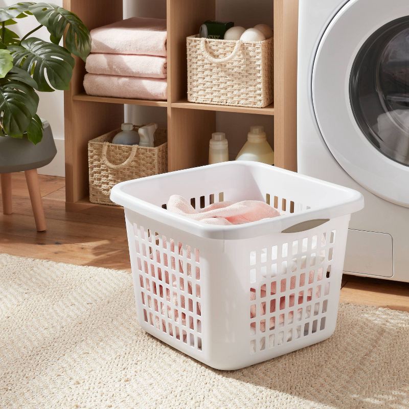 slide 2 of 7, 1.5bu Plastic Square Laundry Basket - Brightroom™, 1 ct