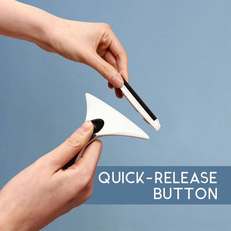 slide 9 of 10, Gleener Fabric Shaver with Lint Brush: Sweater & Fuzz Remover, Plastic, White, 7.5" Height, No Battery Needed, 1 ct