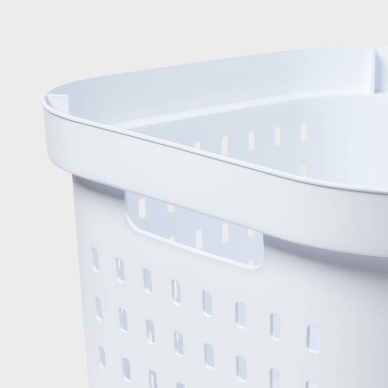 slide 3 of 6, 1.25bu Square Modern Laundry Basket Square - Brightroom™, 1 ct