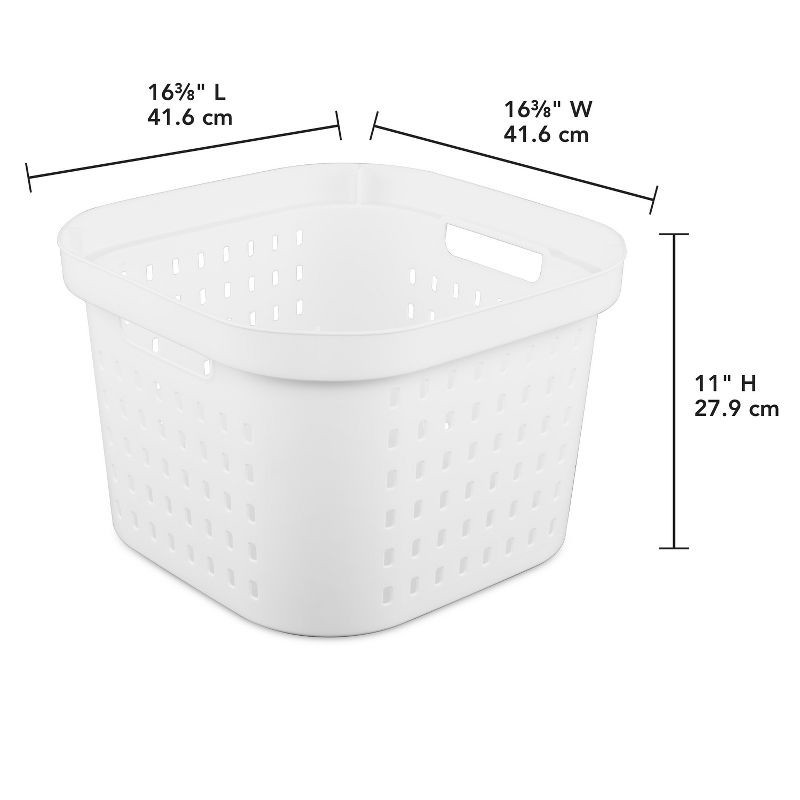 slide 5 of 6, 1.25bu Square Modern Laundry Basket Square - Brightroom™, 1 ct