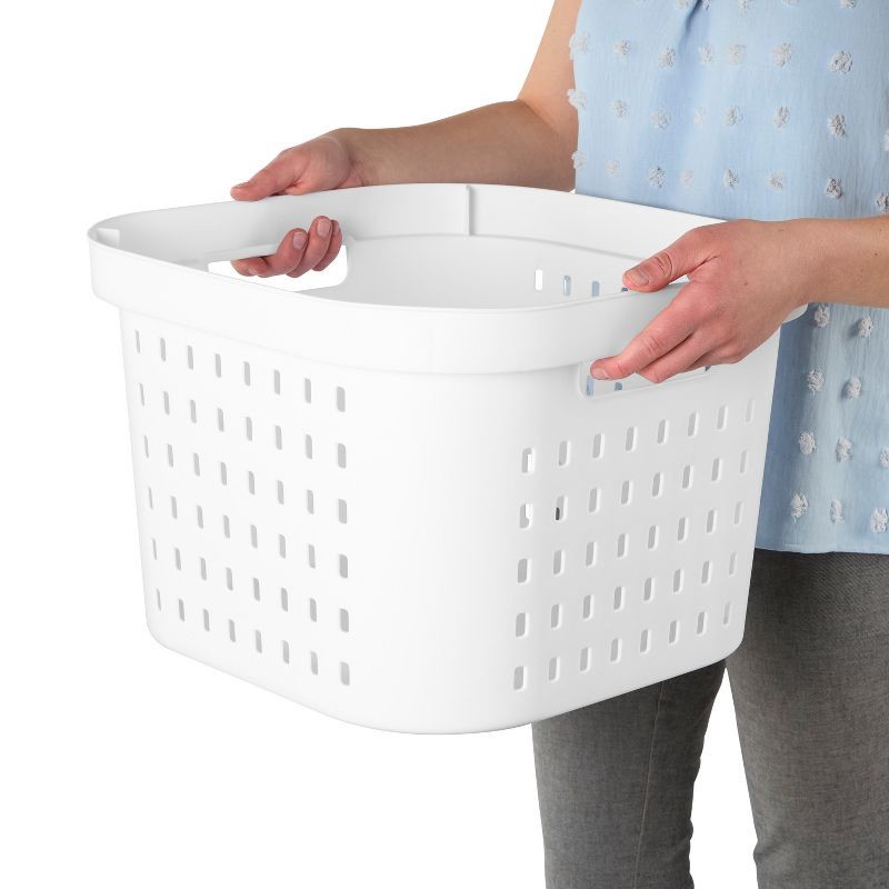 slide 5 of 5, 1.25bu Square Modern Laundry Basket Square - Brightroom™, 1 ct