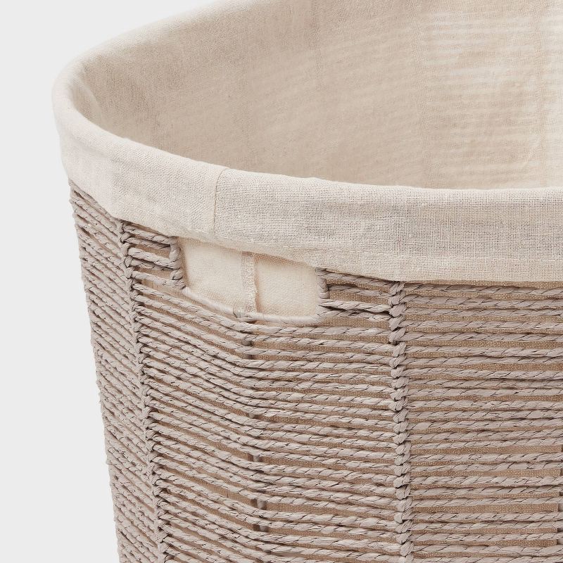 slide 3 of 3, Twisted Paper Rope Oval Laundry Basket - Brightroom™, 1 ct