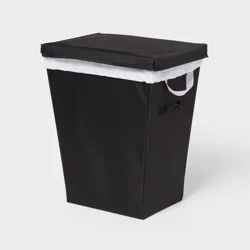Laundry Hamper with Lift Liner and Lid Black - Brightroom™