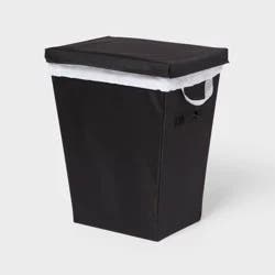 Laundry Hamper with Lift Liner and Lid Black - Brightroom™