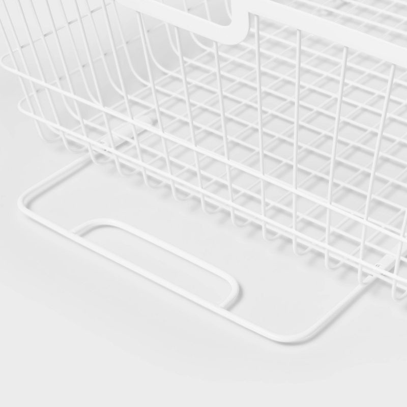 slide 3 of 3, Stacking Wire Laundry Basket with Wooden Handles - Brightroom™, 1 ct