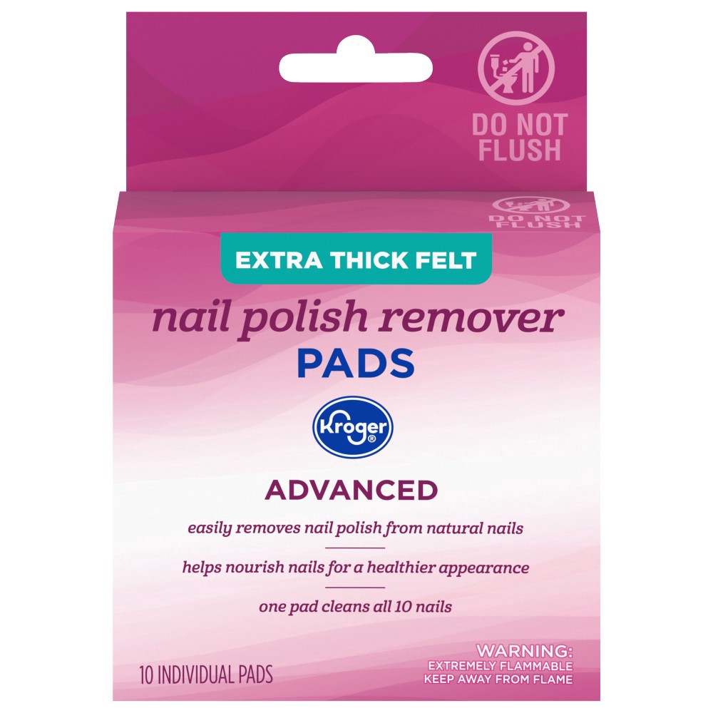slide 3 of 4, Kroger Advanced Nail Polish Remover Pads, 10 ct