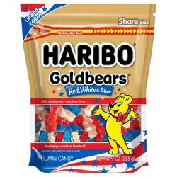 HARIBO Goldbears Gummy Candy Red, White and Blue Share Size - 9oz
