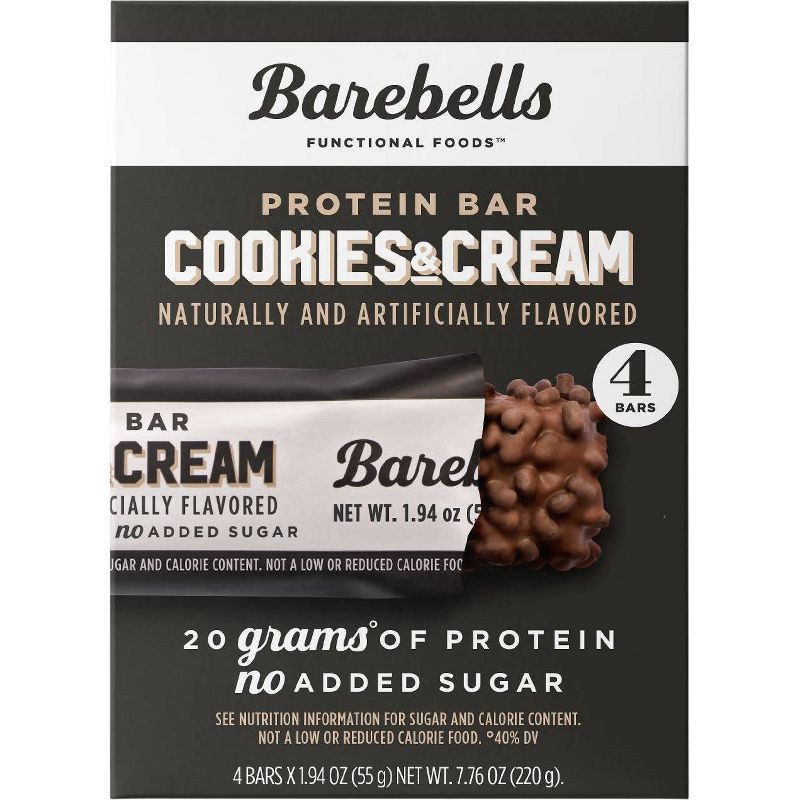 slide 1 of 2, Barebells Nutrition Bars - Cookies & Cream - 7.76oz/4pk, 7.76 oz, 4 ct