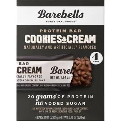 Barebells Nutrition Bars - Cookies & Cream - 7.76oz/4pk