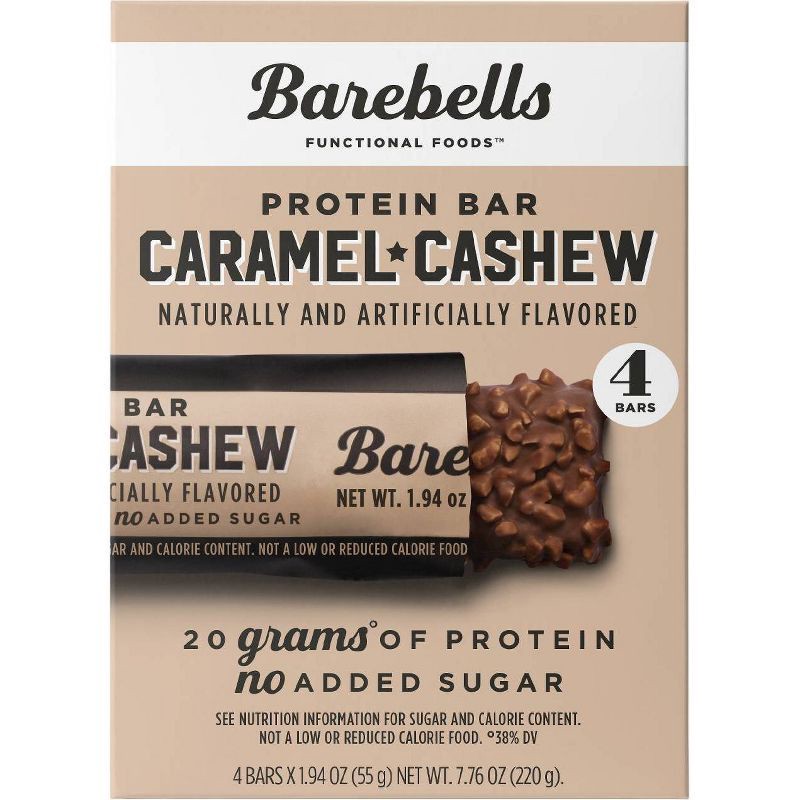 slide 1 of 2, Barebells Nutrition Bars - Caramel Cashew - 7.76oz/4pk, 7.76 oz, 4 ct