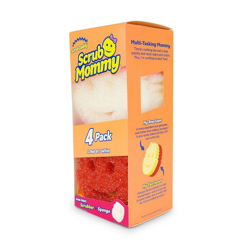 slide 2 of 15, Scrub Daddy Dual-Sided Scrubber Sponge - 4ct, 4 ct