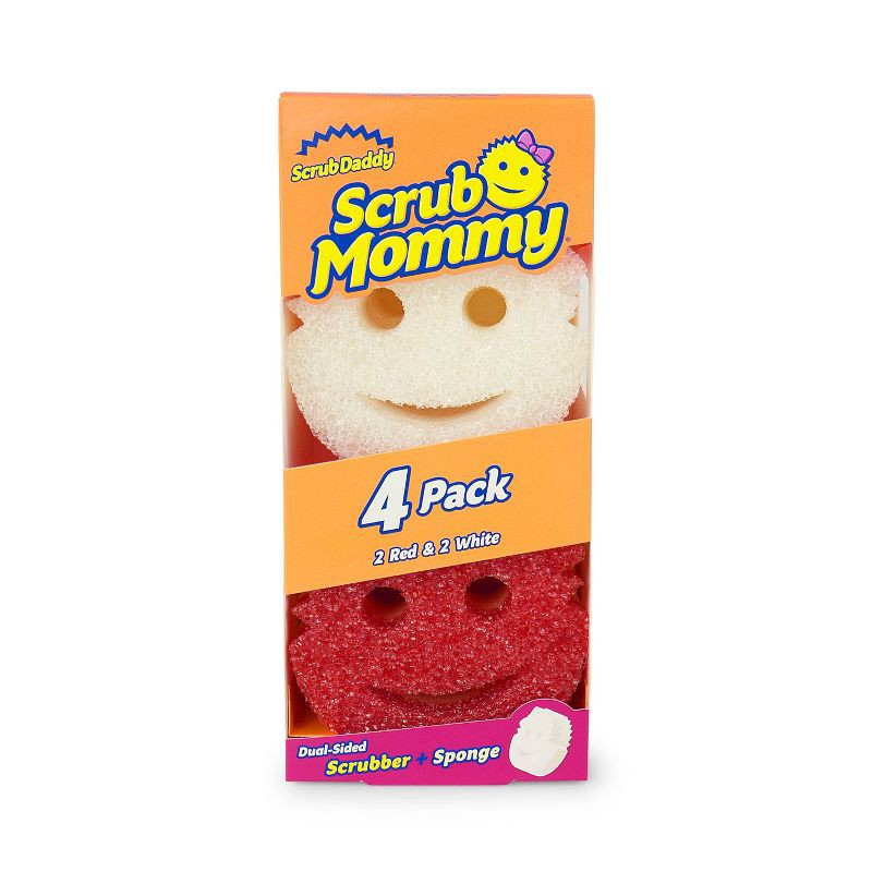 slide 1 of 15, Scrub Daddy Dual-Sided Scrubber Sponge - 4ct, 4 ct