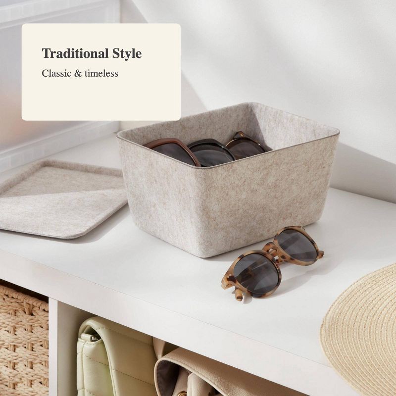 slide 4 of 4, Lidded Felt with Lid Oatmeal - Brightroom™, 1 ct