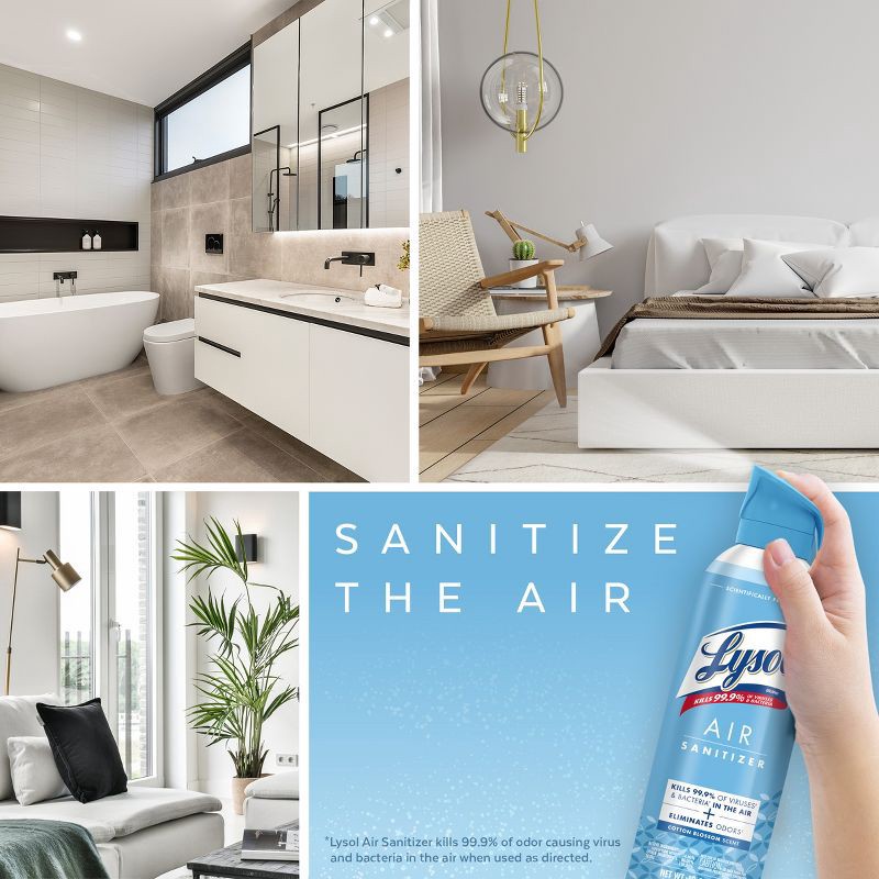 slide 4 of 6, Lysol Cotton Blossom Air Sanitizer Spray - 10oz, 10 oz