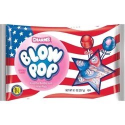 Blow Pops Red White Blue Flag Candy Bag - 9.1oz