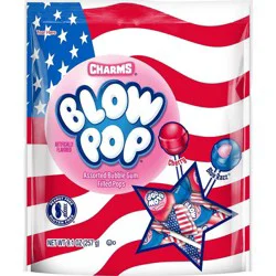 Blow Pops Red White Blue Flag Candy Bag - 9.1oz