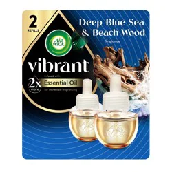 Air Wick Scented Oil Vibrant Twin Refill - Deep Blue Sea & Beach Wood - 1.34 fl oz/2pk