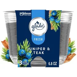Glade 3 Wick Candle - Juniper & Teak - 6.8oz