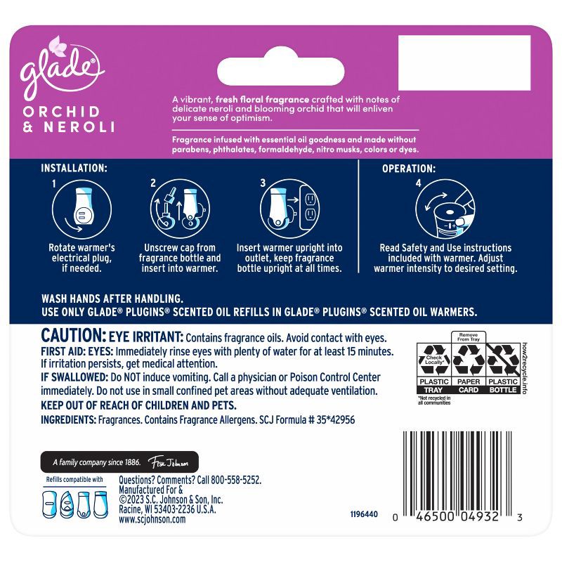 slide 3 of 13, Glade PlugIns Scented Oil Air Freshener - Orchid & Neroli - 3.35oz/5pk, 5 ct; 3.35 oz