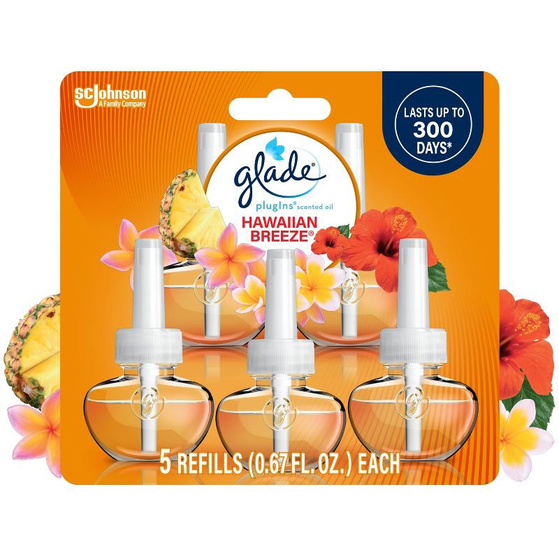 slide 1 of 16, Glade Air Freshener Plug Ins Scented Oil Diffuser Refills - Hawaiian Breeze - 3.35 fl oz/5pk, 5 ct; 3.35 fl oz