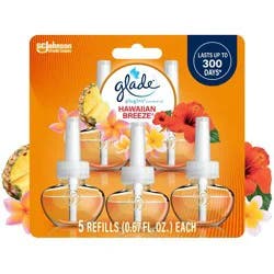 Glade Air Freshener Plug Ins Scented Oil Diffuser Refills - Hawaiian Breeze - 3.35 fl oz/5pk
