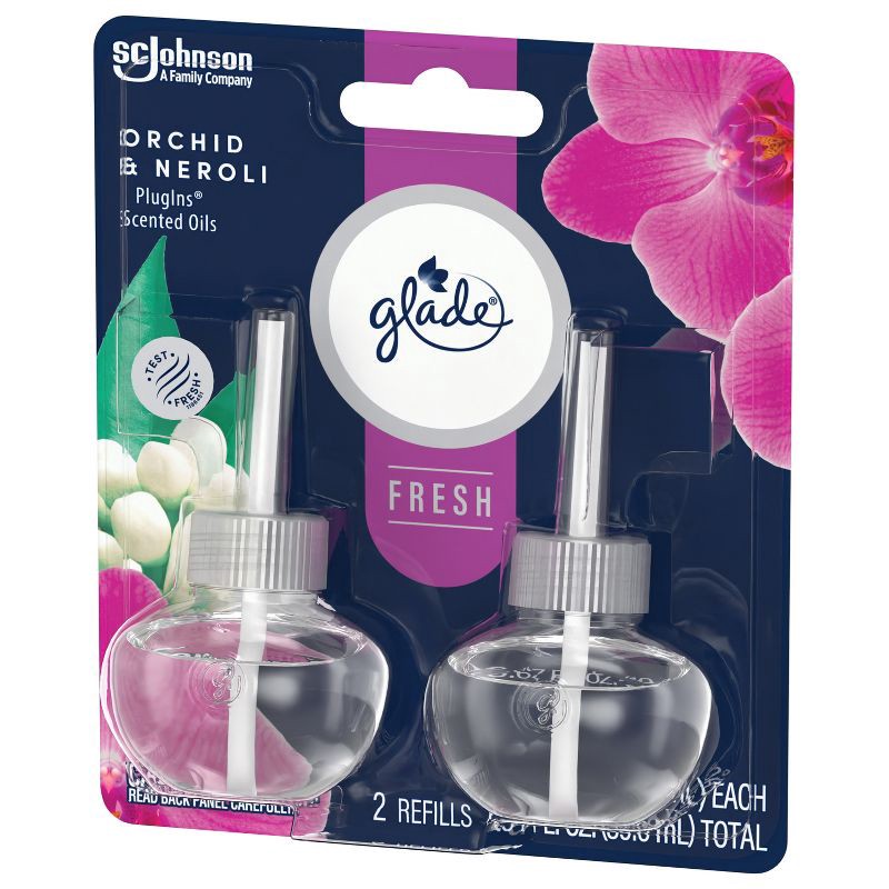 slide 12 of 13, Glade PlugIns Scented Oil Air Freshener - Orchid & Neroli - 1.34oz/2pk, 2 ct; 1.34 oz