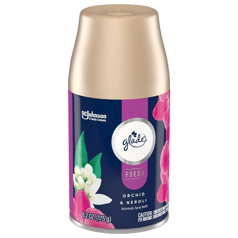 slide 13 of 14, Glade Automatic Spray Air Freshener Refill Orchid & Neroli - 6.2oz, 6.2 oz