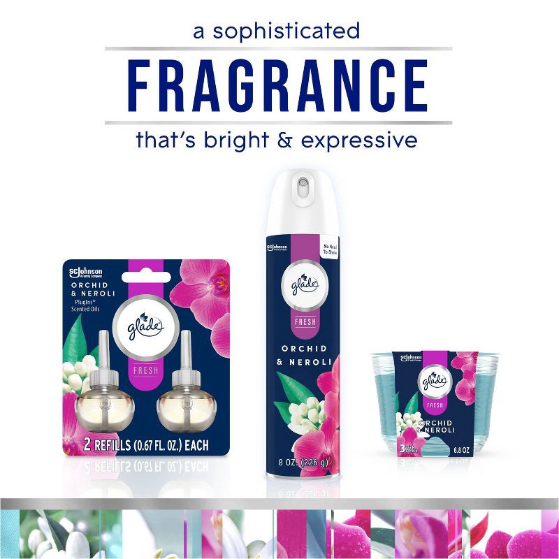 slide 10 of 14, Glade Automatic Spray Air Freshener Refill Orchid & Neroli - 6.2oz, 6.2 oz