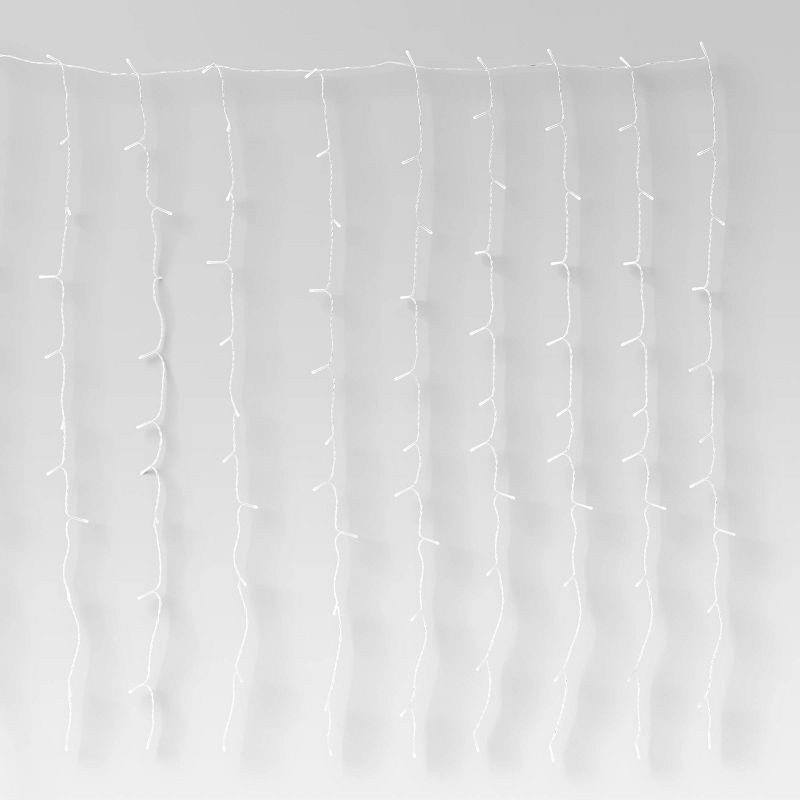 slide 1 of 4, Curtain String Lights with Clips White - Room Essentials™: LED Fairy Lights for Dorm Decor, UL Listed, Indoor/Outdoor Use, 1 ct